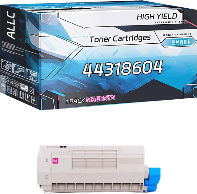 Main image of ALLC Compatible for Okidata OKI 44318604 Toner Cartridges Work for Okidata OKI C711N C711DN C711DTN C711WT Printers, with Chip, High Yield 21500 Pages, Clear Printing (1 Pack Magenta)