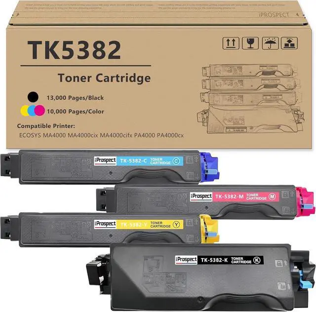 Main image of TK5382 Toner Cartridge 1T02Z00US0 1T02Z0CUS0 1T02Z0BUS0 1T02Z0AUS0 Compatible for Kyocera ECOSYS PA3500cx PA4000cx MA4000cifx MA4000cix MA4000 PA4000 Printers (4-Pack BK/Cyan/Magenta/Yellow)