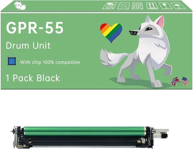 Main image of GPR-55 Drum Unit Compatible with Canon IR ADV C5535 C5540 C5550 C5560 IR-ADV DX C5735 C5740 C5750 C5760 Printers, Enhanced Durability, Ideal for High-Volume Printing (1 Pack Black)