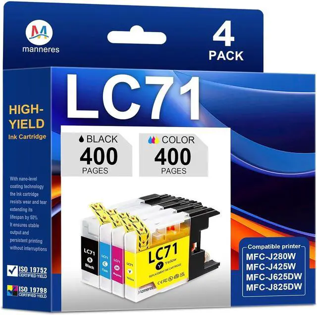 Main image of LC71 Ink Cartridge 4Pack Black Cyan Magenta Yellow LC71BK LC71C LC71M LC71Y