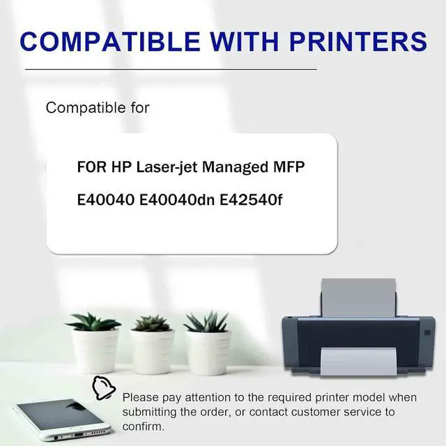 Alt view image 2 of 7 - for HP Compatible Toner Cartridge W9024MC Bk Ink Cartridge with Chip, Fits with HP Laser-Jet Managed MFP E40040 E40040dn E42540f Multifunction Printer,Black-11500 Page