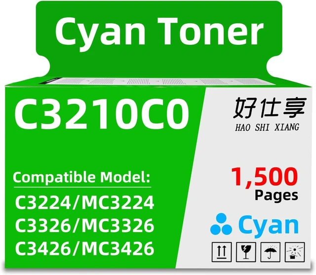 Alt view image 2 of 6 - C3326 C3224 Toner Cartridge Replacement C3210K0 C3210C0 C3210M0 C3210Y0 Compatible for Lexmark C3224 MC3224 C3326 MC3326 C3426 MC3426 C3326dw MC3326adwe MC3326i Printers (Cyan Toner 1500Pages)