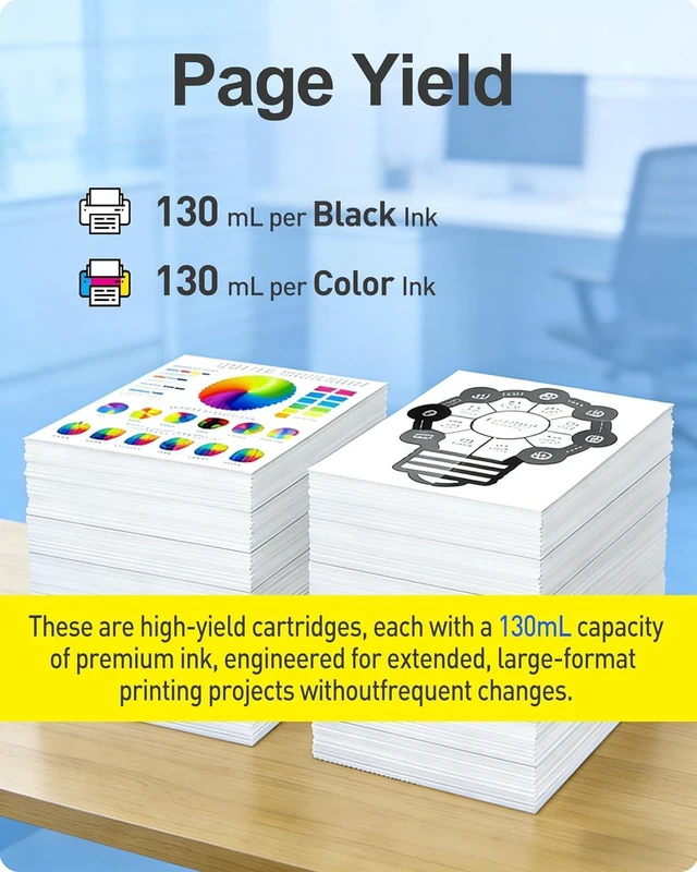 Alt view image 6 of 7 - MasaiMara 72 Compatible Ink Cartridge for HP Post Script T610 T620 T770 T790 T795 DesignJet T1100 T1100PS T1120 SD-MFP T1120PS T1200 T1200PS T1300 T2300 Printer