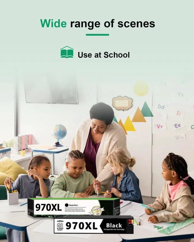 Alt view image 7 of 7 - 970XL Black Ink Cartridges High Yield Compatible 970XL 970 Ink Cartridges