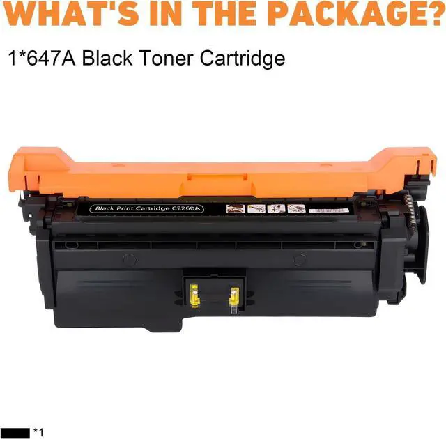 Alt view image 7 of 7 - hehua Compatible 647A CE260A Black Toner Cartridge Replacement for HP 647A Toner Cartridge CE260A for Color Laserjet Enterprise CM4540 MFP,CP4025 CP5024 CP4525 Series Printer (1 Pack,8,500 Pages)
