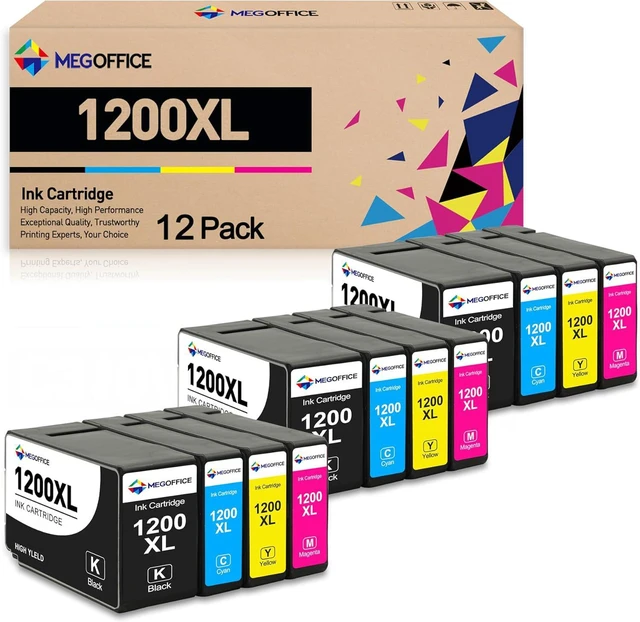 Main image of Ink Compatible Replacement for Canon PGI-1200XL PGI-1200 XL 1200XL Ink Cartridge for Maxify MB2720 MB2320 MB2120 MB2350 MB2050 MB2020 Printer (3 Black, 3 Cyan, 3 Magenta,3 Yellow, 12 Pack)