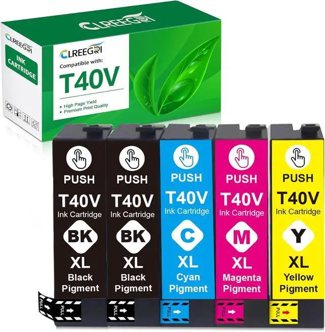 Main image of Remanufactured T40V T40V1 T40V2 T40V3 T40V4 Ink Cartridge Compatible with SureColor T2170 T3170 T3170M T5170 T5170M Printer (5-Pack, 2Black 1Cyan 1Magenta 1Yellow)