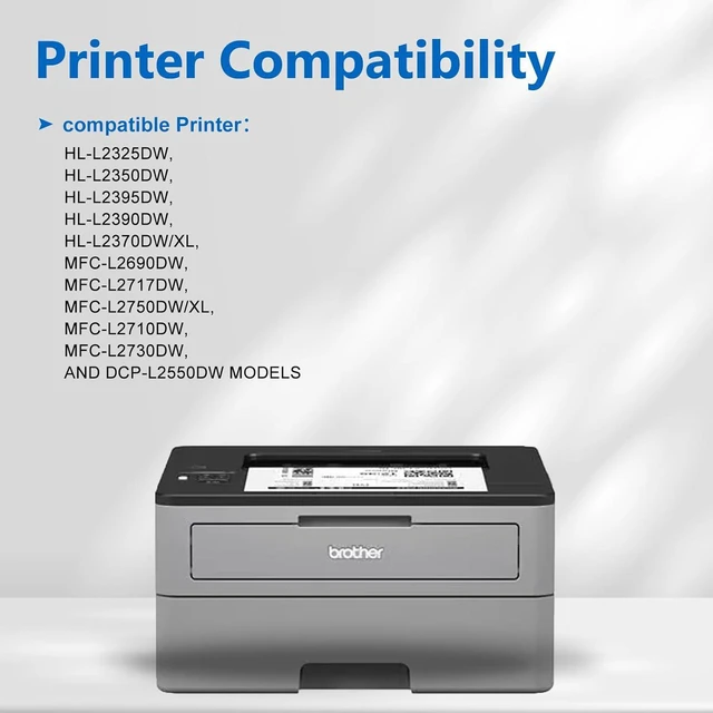 Alt view image 5 of 7 - DR730 for DR730 DR760 Drum Unit to Use with MFC-L2750DW MFC-L2710DW HL-L2350DW HL-L2395DW HL-L2370DW DCP-L2550DW Printer High Yield Black (2PK DR730/DR760)