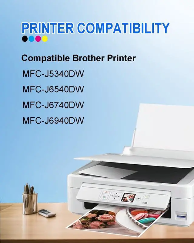 Alt view image 2 of 7 - LC402XL Compatible Ink Cartridge Replacement for Brother LC402 Ink Cartridge LC402XL High Yield Work with MFC-J5340DW MFC-J6540DW MFC-J6940DW Printer (1 Black, 1 Cyan, 1 Magenta, 1 Yellow, 4 Pack)