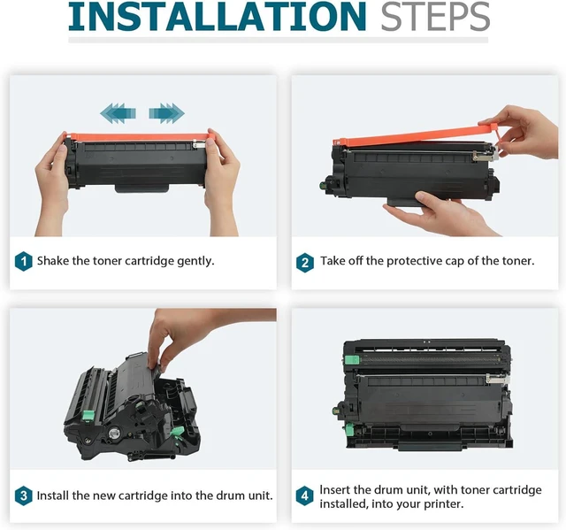 Alt view image 6 of 7 - TN830 TN830XL Toner Cartridge Compatible Replacement for TN830XL TN-830XL TN830BK for HL-L2400D HL-L2405W HL-L2480DW DCP-L2640DW HL-L2460DW MFC-L2820DW Printer High Yield (Black, 2-Black)