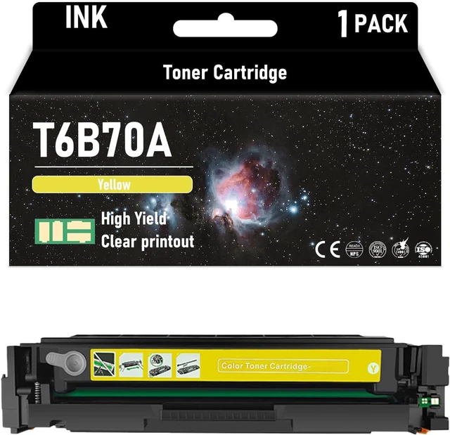 Main image of T6B70A High Yield Black 1100 Pages Color 1000 Pages Toner Cartridge Compatible for HP Compatible Replacement for HP Color Laserjet Pro M180n M181fw Printers,Yellow