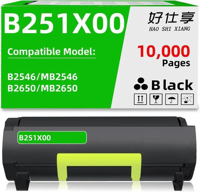 Main image of B251X00 Compatible High Yield Toner Cartridge Replacement ONLY for Lexmark B2546 MB2546 B2650 MB2650 B2546DW MB2546ADWE B2650DN B2650DW MB2650ADWE Series Laser Printers (B251X00-1Pack-10000Pages)