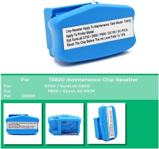 Alt view image 3 of 6 - T5820 C13T58200 Maintenance Box Chip Resetter for D700 D-700 D 700 Printer Fuji DX100 DX-100