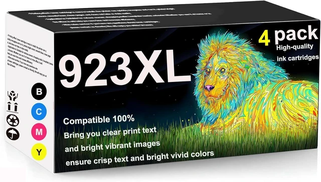 Main image of 923XL Latest Upgrade High Yield Compatible Ink Cartridges Combo Pack Replacement for HP 923XL Use for Officejet Pro 8120 8123 8133 8122E 8124E 8125E 8130 8132E 8134E 8135E 8138E(Four Colors B C M Y)