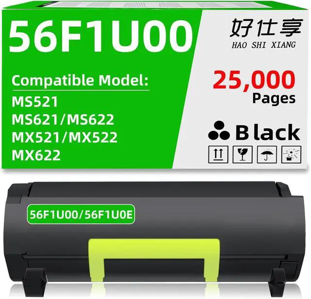 Main image of 56F1U00 56F1U0E High Yield Toner Cartridge Replacement for Lexmark 56F0UA0 56F2U0E 56F3U00 56F4U00 56F5U00 56F6U00 ONLY for MS521 MX521 MX522 MS621 MS622 MX622 Laser Printer 25000 Pages 1 Pack