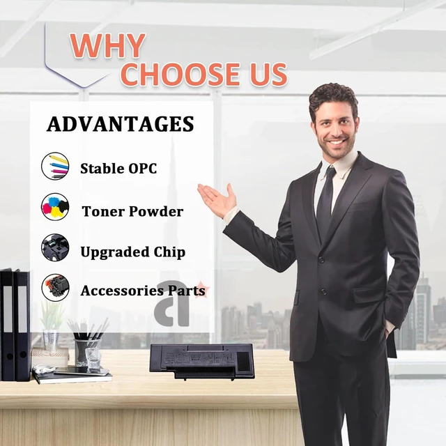 Alt view image 4 of 7 - TK352 Toner Cartridge Replacement for Kyocera TK352 TK-352 TK-352K 1T02LX0US0 Toner Cartridges Compatible for Kyocera FS-3040MFP FS-3040MFP+ Printers, 1 Black