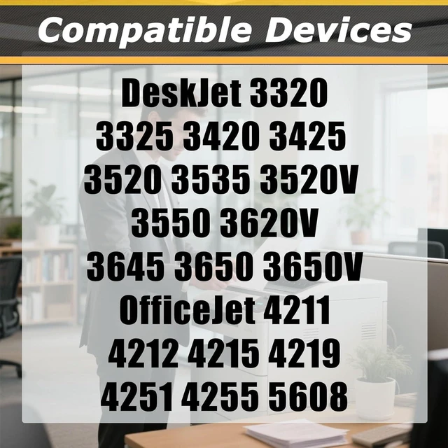 Alt view image 2 of 7 - 27 XL 28 XL 27XL 28XL Ink Cartridges Compatible for HP DeskJet 3320 3325 3420 3425 3520 3535 3520V 3550 3620V 3645 3650 3650V OfficeJet 4211 4212 4215 4219 4251 4255 5608 Printers 2 Black 2 Color