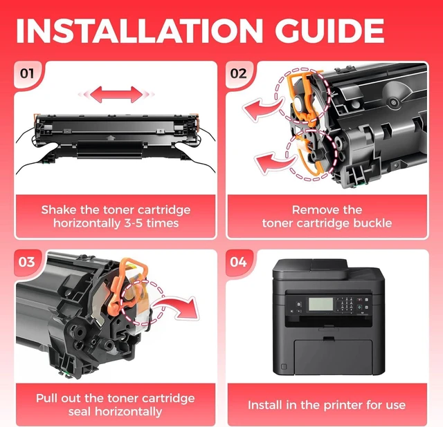 Alt view image 4 of 6 - 137 Black Toner Cartridge 2-Pack Replacement for Canon 137 CRG-137 for ImageCLASS LBP151dw D570 MF236n MF247dw MF249dw MF232w MF242dw MF244dw MF216n MF227dw MF212w MF210 MF220 MF230 MF240 Printer Ink