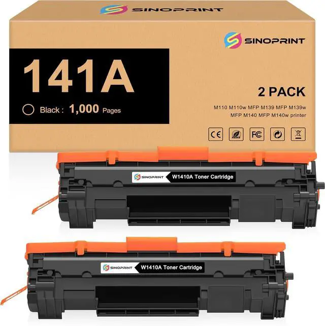 Main image of W1410A with Chip Compatible Toner Cartridges Replacement for HP 141A for HP M110 M110w MFP M139 M139w M140 M140w Printer (Black 2-Pack)