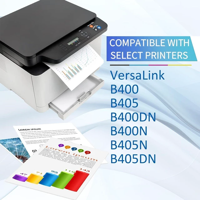 Alt view image 2 of 7 - B400/B405 Toner Cartridge Compatible for Xerox B400 B405 106R03582 Toner Cartridges Replacement for Xerox VersaLink B400 B405 B400DN B400N B405N B405DN Printers