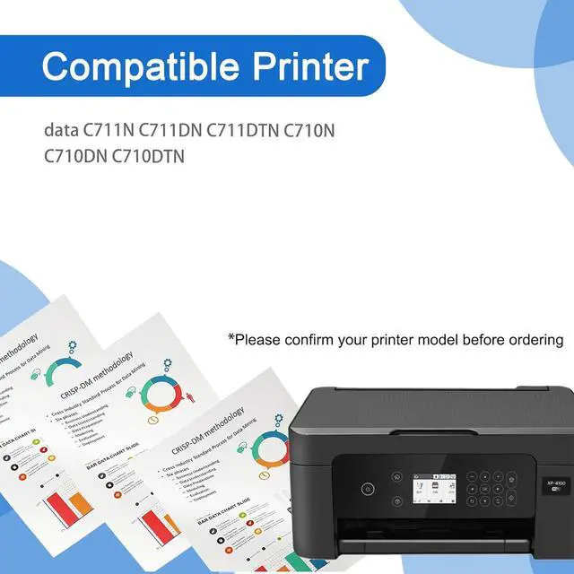 Alt view image 2 of 7 - C711 Drum Units Compatible for OKI 44318504 Black Imaging Drum Unit Work for OKI Data C711N C711DN C711DTN C710N C710DN C710DTN Printers