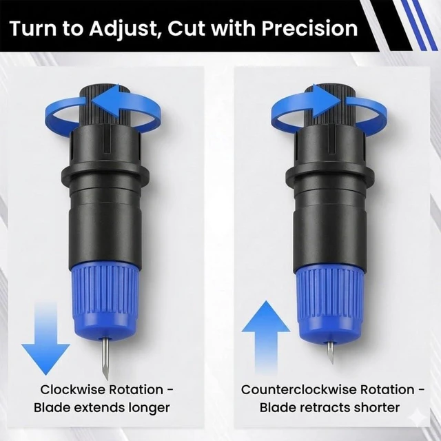 Alt view image 5 of 7 - CB09 CB09U Blade Holder for Graphtec Cutter Plotter, Compatible with 30° 45° 60° Blades for Desktop Plotters (Blade Holder Only, No Blades)