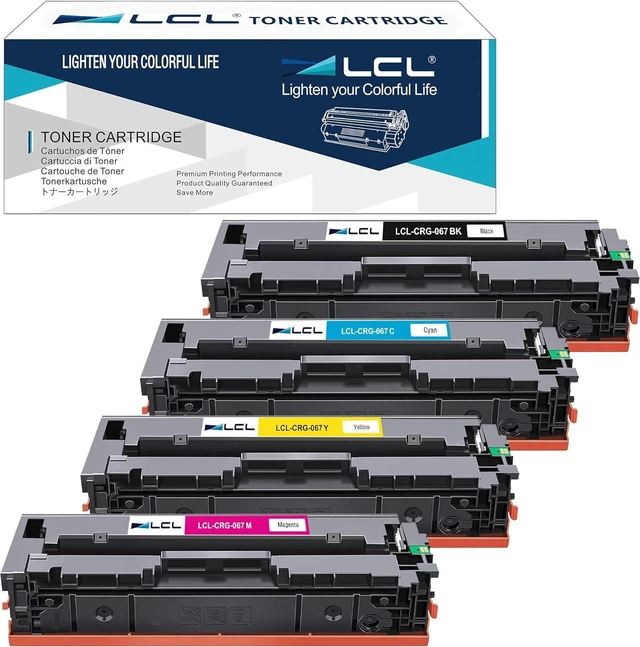 Main image of LCL 067 Toner Cartridge Compatible with Canon 067 067H for MF650C MF653Cdw MF654Cdw MF656Cdw LBP630C LBP632Cdw LBP633Cdw (Black Cyan Yellow Magenta)