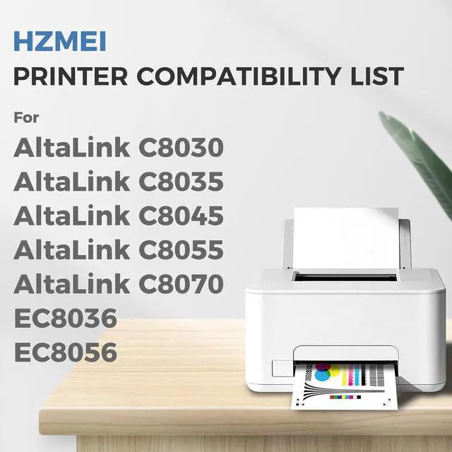 Alt view image 2 of 6 - Altalink C8030 C8035 C8045 Toner Cartridge High Yield Replacement for Xerox AltaLink C8030 C8035 C8045 C8055 C8070 Printers,006R01697 006R01698 006R01699 006R01700 Toner Black Cyan Magenta Yellow