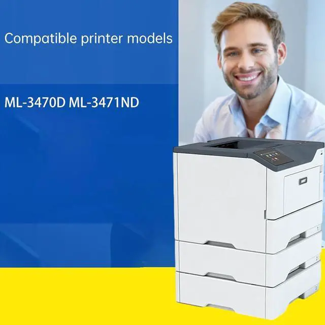Alt view image 2 of 7 - Compatible for Samsung ML-3470D ML-3471ND Printers, ML-D3470A 3470A D3470A Toner Cartridge, Ultra-High Print Page Count with Chip 5000 Pages (Black)