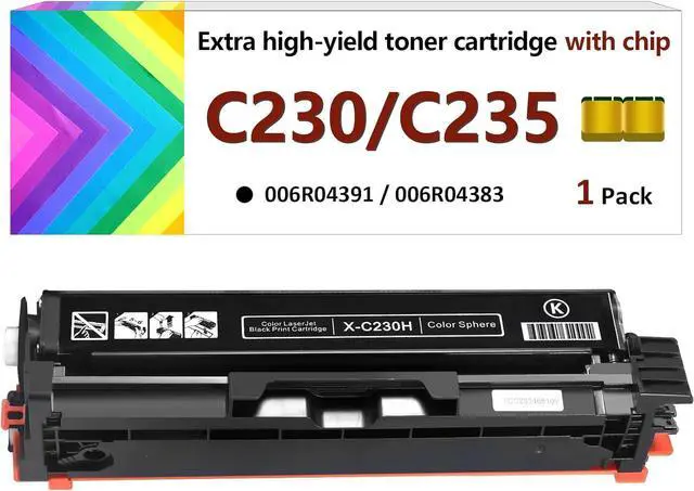 Main image of C230 C235 Black Toner Cartridge (with Chip) for Xerox,Replacement 006R04391 High-Yield 5500 Pages Ink Cartridge,Compatible with Xerox C235DNI/C230DNI Color Printer 006R04383 Standard Capacity (Black)