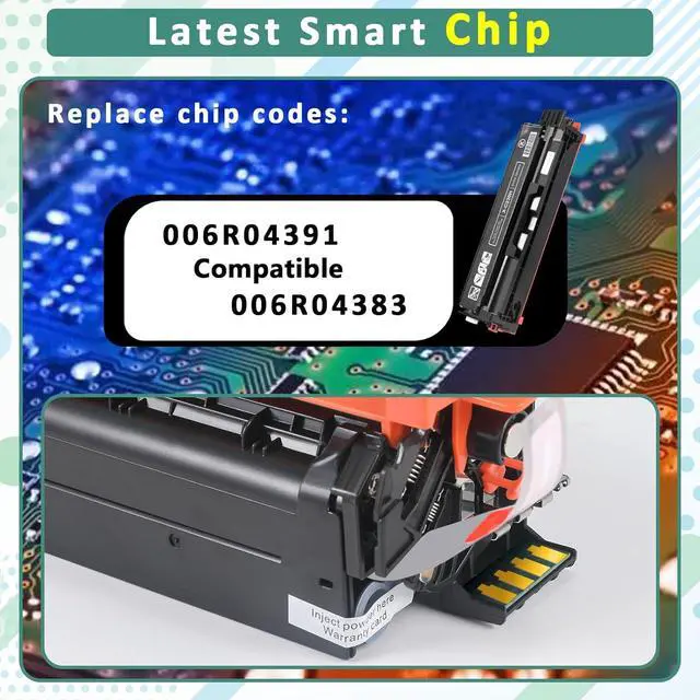 Alt view image 2 of 7 - C230 C235 Black Toner Cartridge (with Chip) for Xerox,Replacement 006R04391 High-Yield 5500 Pages Ink Cartridge,Compatible with Xerox C235DNI/C230DNI Color Printer 006R04383 Standard Capacity (Black)