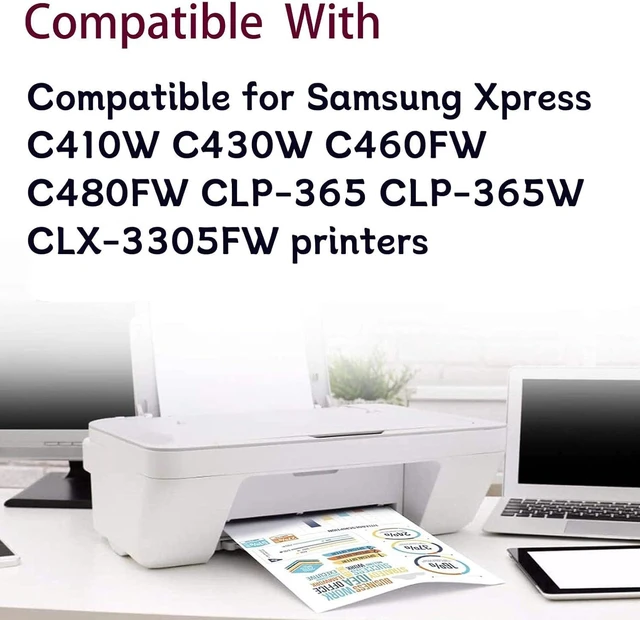 Alt view image 2 of 7 - CLT-R406 Imaging Unit Replacement for Samsung Xpress C410W C430W C460FW C480FW CLP-365 CLP-365W CLX-3305FW Printers 1 Pack