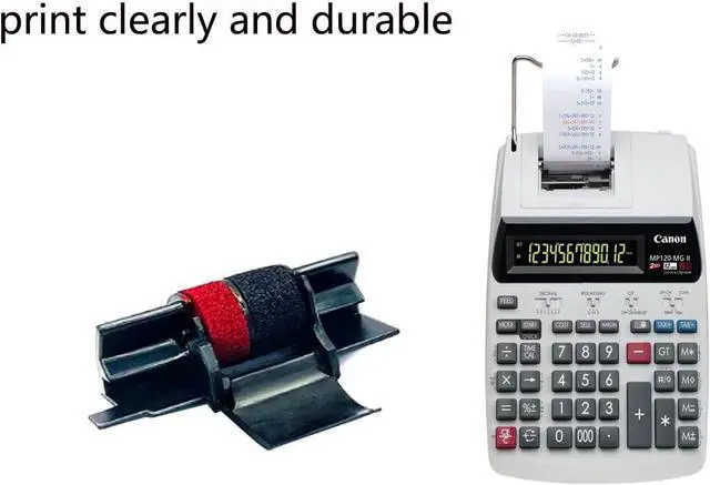 Alt view image 4 of 4 - Calculator Ink Roller Black/Red IR-40T CP13 for Canon P23-DH V, P23-DHV-3, P27-DH for Casio HR100TM,EA772R and More