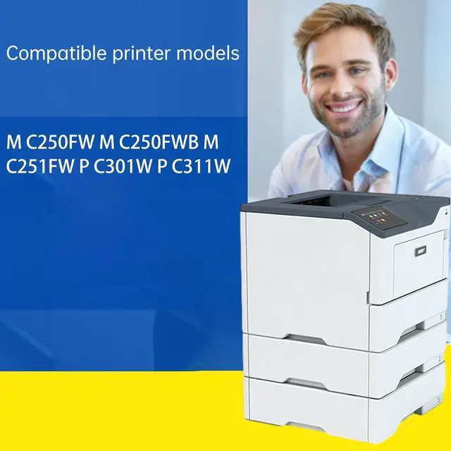 Alt view image 2 of 7 - Compatible for Ricoh M C250FW M C250FWB M C251FW P C301W P C311W Printers, MC250H 408336 408337 408338 408339 Toner Cartridge, Ultra-High Print Page Count with Chip 6200 Pages (Yellow)
