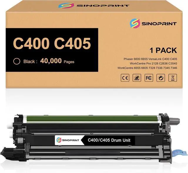 Main image of 108R01121 Black C400/C405 Drum Unit Versalink Drum Replacement for Xerox Phaser 6600 6655 Versalink WorkCentre 6655 6605 7328 7336 7345 7346 Printer( 1 Pack Black)