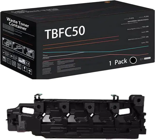 Main image of TBFC50 Waste Toner Container Compatible for Toshiba E Studio 2505AC 2515AC 2555C 3005AC 3015AC 3055C 3505AC 3515AC Printer, with Chip, High Yield 120000 Pages, High-Definition Printing (Black)