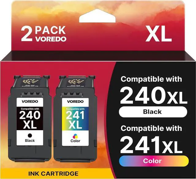 Main image of PG-240 XL/CL-241 XL Ink Cartridges, Black/Tri-Color 2 Pack Replacement for 240xl 241xl PG-240XL CL-241XL for PIXMA MG3620, TS5120, MG2120, MG3120, MG4120, MG2220, MG3220, MG3520, 5756