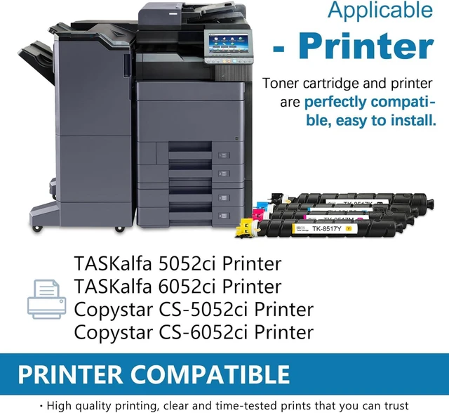 Alt view image 2 of 7 - TK-8517 TK8517 Toner Cartridge (1-Pack, Black) Compatible TK-8517K Toner Cartridge (Up to 30,500 Pages) Replacement for Kyocera Copystar CS-5052ci CS-6052ci & TASKalfa 5052ci 6052ci Printer