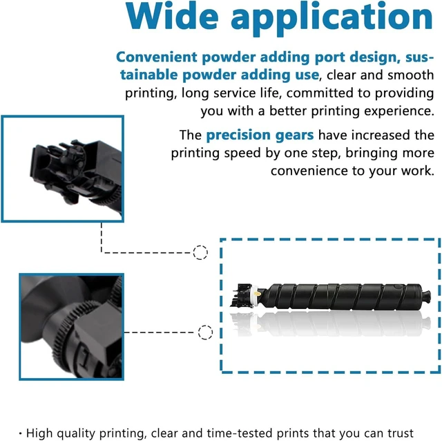 Alt view image 6 of 7 - TK-8517 TK8517 Toner Cartridge (1-Pack, Black) Compatible TK-8517K Toner Cartridge (Up to 30,500 Pages) Replacement for Kyocera Copystar CS-5052ci CS-6052ci & TASKalfa 5052ci 6052ci Printer