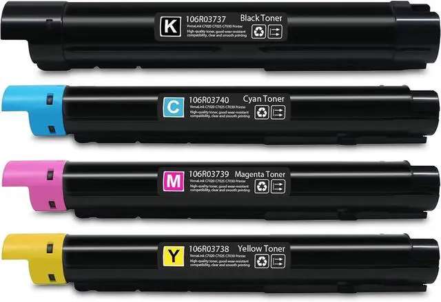 Alt view image 2 of 7 - C7020 /C7025 /C7030 Extra High Capacity Toner Cartridges (4Pack, 1BK/1C/1M/1Y) - Lovn 106R03737 106R03740 106R03739 106R03738 Toner Set Replacement for Xerox VersaLink C7020 C7025 C7030 Printer