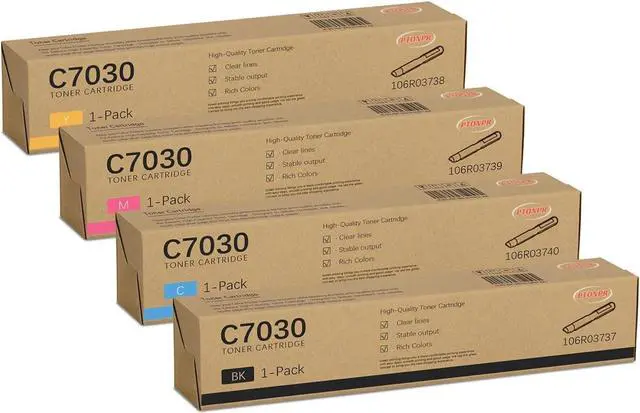 Main image of C7020 /C7025 /C7030 Extra High Capacity Toner Cartridges (4Pack, 1BK/1C/1M/1Y) - Lovn 106R03737 106R03740 106R03739 106R03738 Toner Set Replacement for Xerox VersaLink C7020 C7025 C7030 Printer