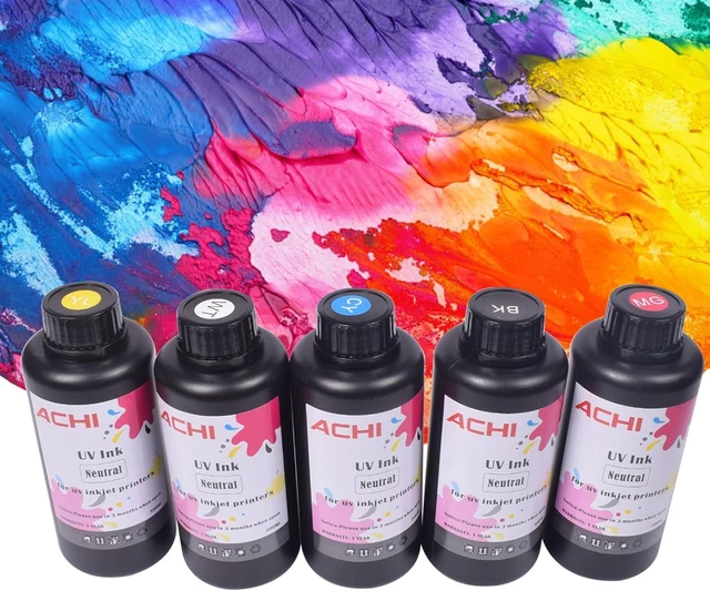Alt view image 4 of 7 - UV Ink 5 * 500ML LED Ink LED UV Ink for DX4 DX5 DX6 DX7 DX10 TX800 XP600 Printhead for Ep 1390 L800 L1800 L805 R1800 R1900 UV Modified Printer UV Printer