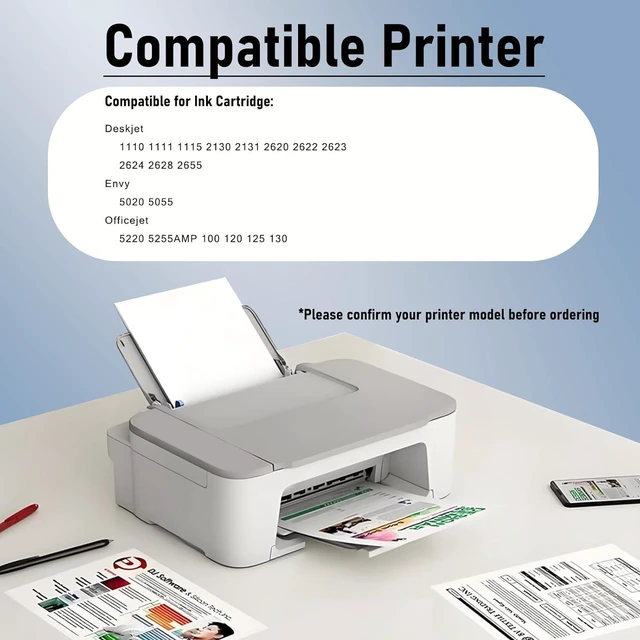 Alt view image 2 of 7 - 123XL High Yield Ink Cartridge Combo Pack for HP 123 Compatible for HP Deskjet 1110 1111 1115 2130 2131 2620 2622 2623 2624 2628 2655 Envy 5020 5055 Officejet 5220 5255AMP 100 120 125 130 Printers