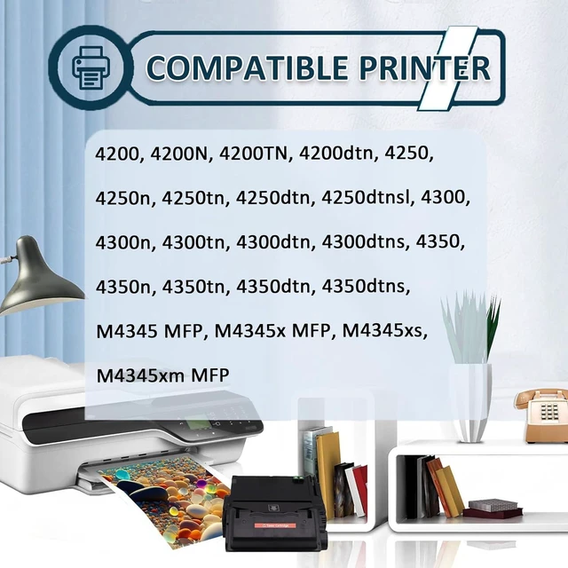 Alt view image 2 of 7 - 38A Toner Cartridge Replacement for HP 38A Q1338A Black Toner Cartridges Compatible for HP Laserjet 4200 4300 4350 4200dtn 4200dtns 4200dtnsl 4200n 4200tn Printers