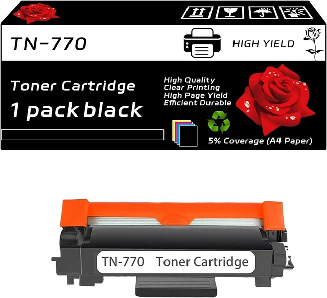 Main image of Compatible for Brother TN-770 Toner Cartridge Work for Brother HL-L2370DW L2370DW XL MFC-L2750DW L2750DW XL Printers, with Chip, High Yield 4500 Pages, Clear Printing (Black)