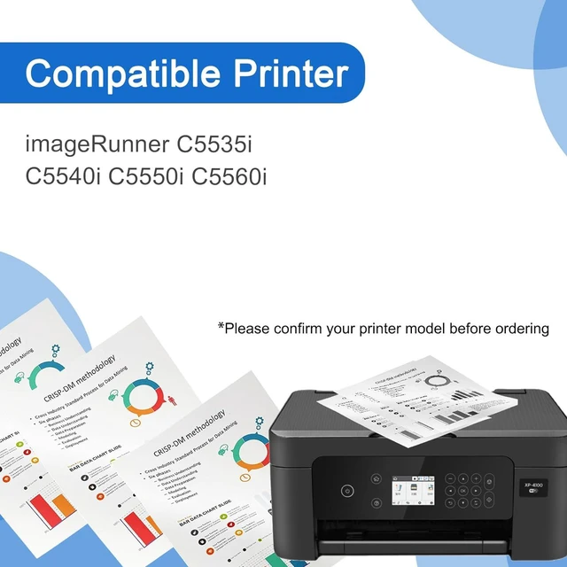 Alt view image 2 of 7 - GPR55 Toner Cartridge Compatible for Canon GPR55 0481C003 0482C003 0483C003 0484C003 Toner Cartridges Work for Canon imageRunner C5535i C5540i C5550i C5560i Printer