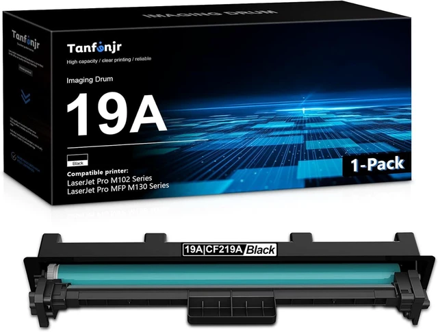 Main image of 19A CF219A Toner-Cartridge Black Drum 1 Pack, High Yield 19A CF219A Drum Unit Replacement for HP 19A Drum Unit Works with Laser Pro M102 Series, Laser Pro MFP M130 Series Printer (No Toner Included)