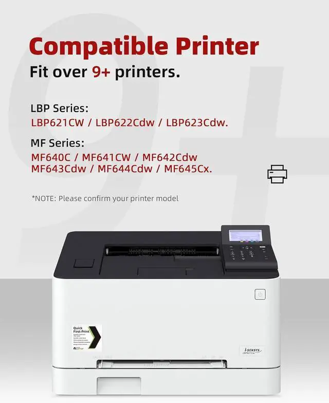Alt view image 2 of 7 - 054H Toner Cartridge Compatible with Canon 054 054H CRG-054 CRG-054H Replacement for Canon Color ImageClass MF640C MF641CW MF641Cdw MF642Cdw MF643Cdw MF644Cdw LBP622Cdw Printer(4 Pack)