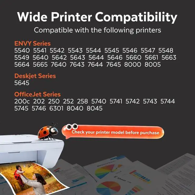 Alt view image 2 of 7 - COCCINK 62XL (1 Tri-Color) Remanufactured Ink Cartridge Replacement for HP 62 XL for Envy 5660 7645 7640 5642 5643 5640 OfficeJet 250 5740 200 5746 5745 200 250 Printer