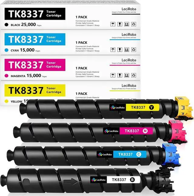 Main image of LeciRoba Compatible TK8337 Toner Cartridges Replacement for Kyocera TK-8337 1T02RL0US0 1T02RLCUS0 1T02RLBUS0 1T02RLAUS0 for Kyocera TASKalfa 3252ci 3253ci Printer (1 Black 1 Magenta 1 Cyan 1 Yellow)